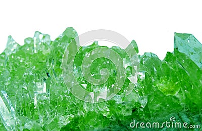 Emerald gem geode geological crystals Stock Photo