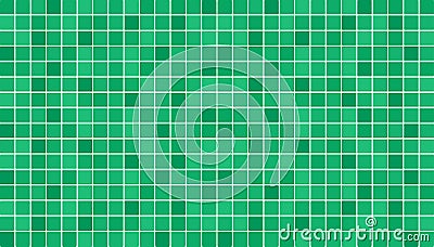 Emerald green ceramic floor and wall tiles. Abstract vector background. Vector Illustration