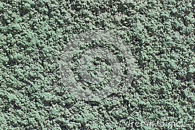 Emerald green painted stucco wall. Background texture. Stock Photo