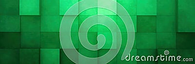 Emerald green squares, varied opacity, create depth, squares, variation, depth Stock Photo