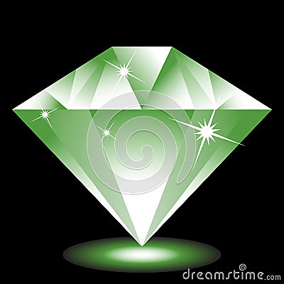 Emerald Jewel Vector Illustration