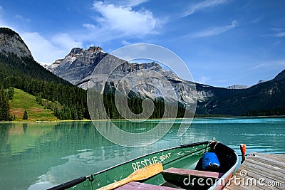 Emerald lake Stock Photo