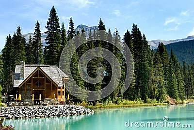 Emerald lake Stock Photo