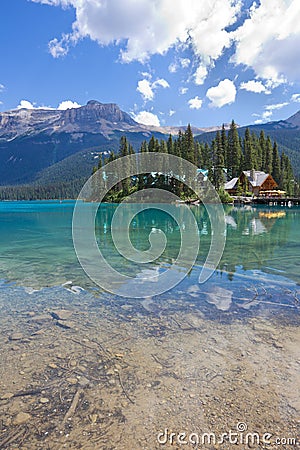 Emerald Lake, Yoho Stock Photo