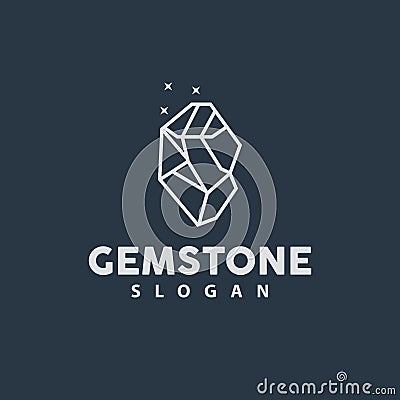 Emerald Logo, Gemstone Vector, Luxurious Premium Vintage Retro Elegant Design, Diamond Jewelry Icon, Symbol Illustration Vector Illustration