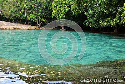 Emerald Pool (Sa Morakot) in Krabi Stock Photo