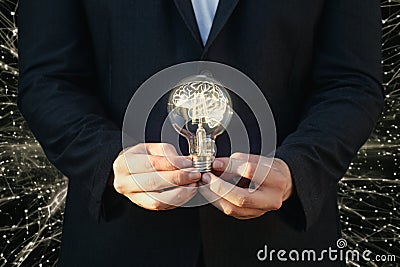 Of the emergence of ideas with the help the thought process Stock Photo