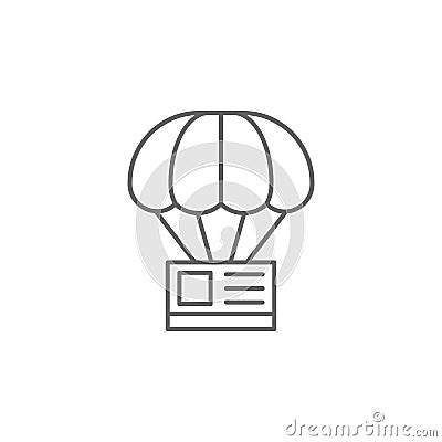 Emergencies, airdrop icon. Element of emergencies icon. Thin line icon for website design and development, app development Stock Photo