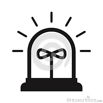 Emergency alarm Glyph with background Vector icon which can easily modify or edit Stock Photo