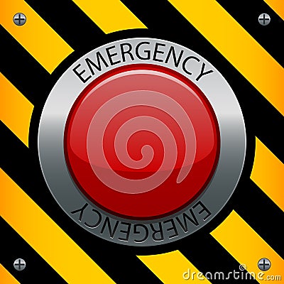 Emergency Button Vector Illustration