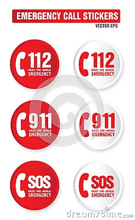 Emergency call sign Vector Illustration