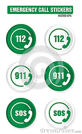 Emergency call sign Vector Illustration