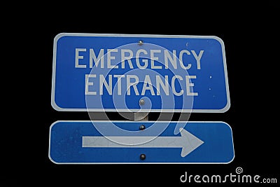 Emergency Entrance Sign Stock Photo