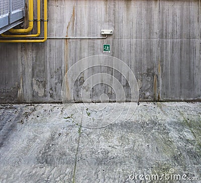 Emergency escape disused factory Stock Photo