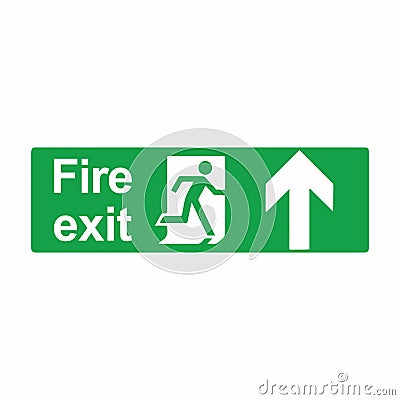 Emergency exit or fire exit sign vector design Vector Illustration