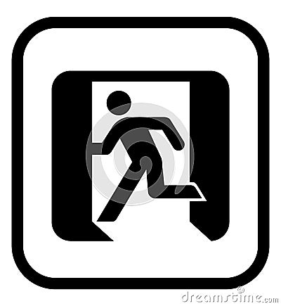 Emergency exit icon Stock Photo