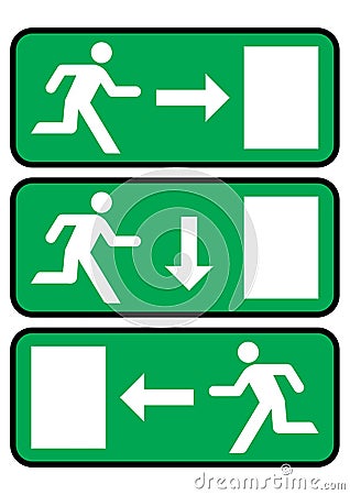 Emergency exit icon Stock Photo