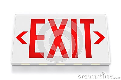 Emergency Exit Sign Stock Photo