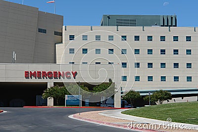 Emergency hospital building Stock Photo