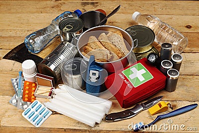 Emergency Items Stock Photo