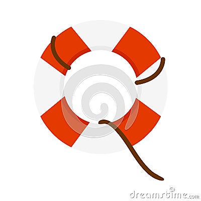 Emergency Lifesaver Buoy Illustrationf Vector Illustration