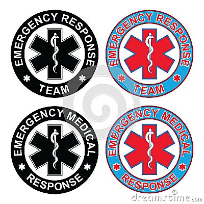 Emergency Medical Response Team Vector Illustration