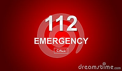 112 emergency number Stock Photo