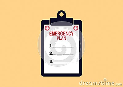 Emergency plan Vector Illustration