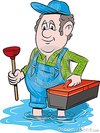 Emergency plumber Vector Illustration