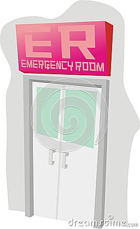 Emergency room open Vector Illustration