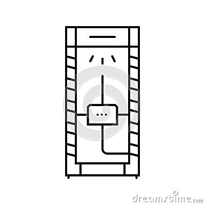 emergency safety shower engineer line icon vector illustration Cartoon Illustration
