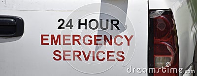 Emergency Services Provider for Flood, Fire, Plumbing Storm Damage Stock Photo