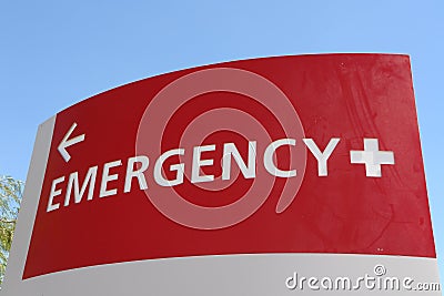 Emergency sign Stock Photo