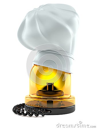 Emergency siren with cooking hat Stock Photo