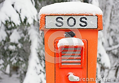 Emergency SOS telephone Stock Photo