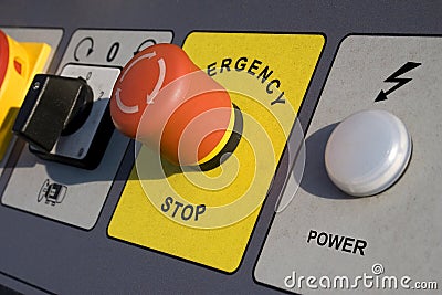 Emergency Stop Stock Photo