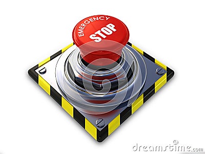 Emergency stop button Stock Photo
