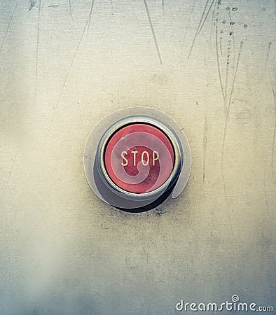 Emergency Stop Button Stock Photo