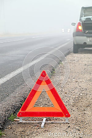 Emergency stop sign Stock Photo