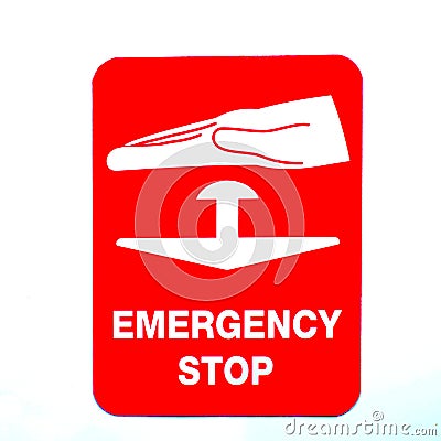 Emergency stop sign Stock Photo