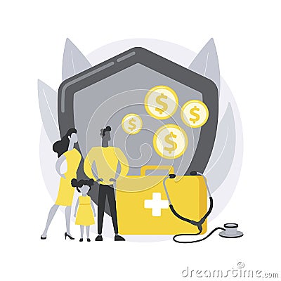 Emergency support fund abstract concept vector illustration. Vector Illustration