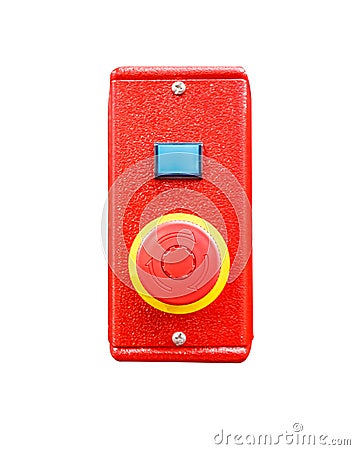 Emergency switch button Stock Photo