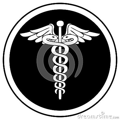 Emergency Symbol in Black & White. Vector Illustration