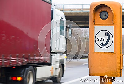 Emergency telephone Stock Photo