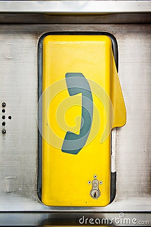 Emergency telephone box Stock Photo