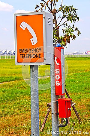 Emergency telephone Stock Photo