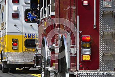 Emergency Vehicles Stock Photo