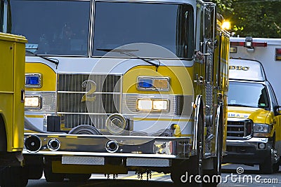 Emergency Vehicles Stock Photo