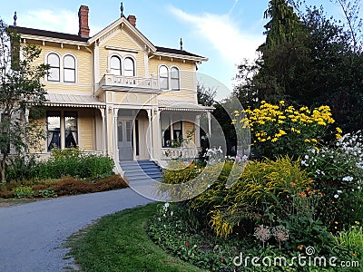 Emily Carr House, a Victorian style house in Victoria Editorial Stock Photo