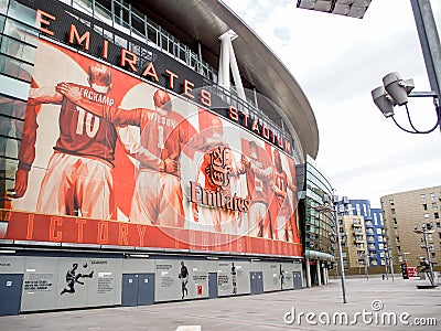 Emirate stadium, the home of Arsenal football club in London Editorial Stock Photo